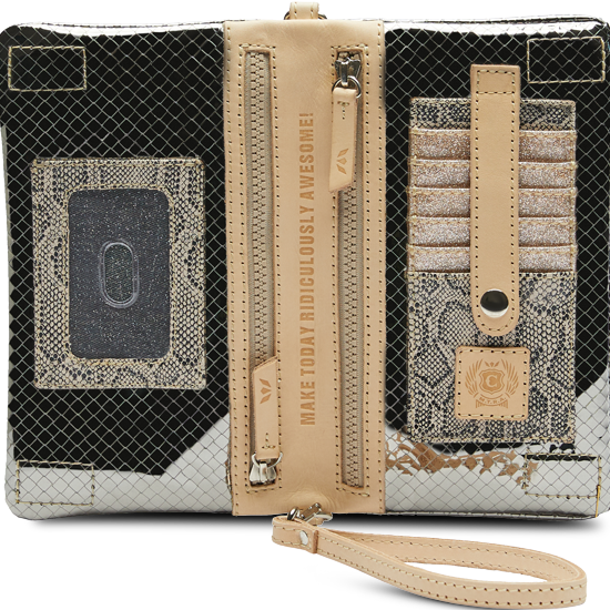 CONSUELA SILVER CROSSBODY BAG CALLED "KYLE UPTOWN CROSSBODY"